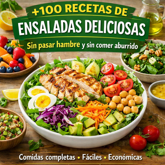 +100 Recetas Ensaladas Deliciosas: Sin Pasar Hambre y Comer Aburrido